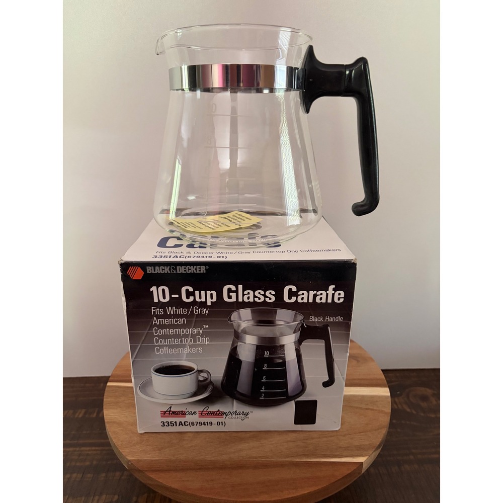 Vintage Black and Decker 10 Cup Glass Carafe Replacement Pot 3351AC New in Box